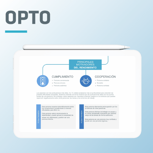 OPTO perfil de personalidad Master España